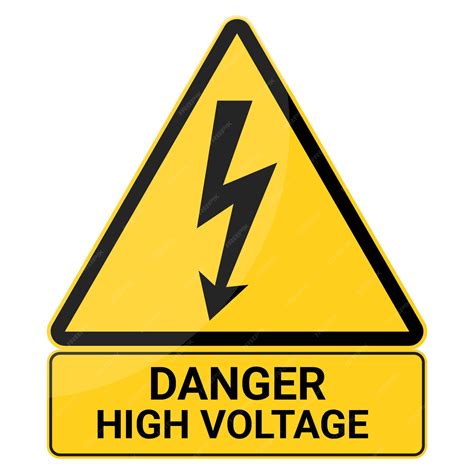 Premium Vector | Warning sign danger high voltage vector