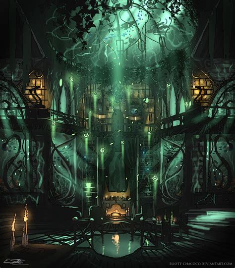 Slytherin Common Room by Eliott-Chacoco on DeviantArt