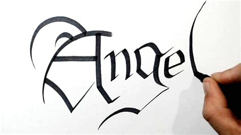 Angel In Cursive Writing