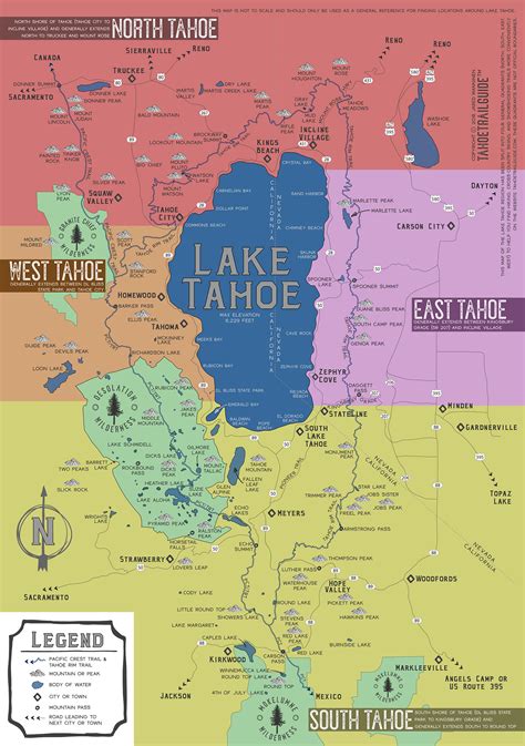 Printable Map Of Lake Tahoe