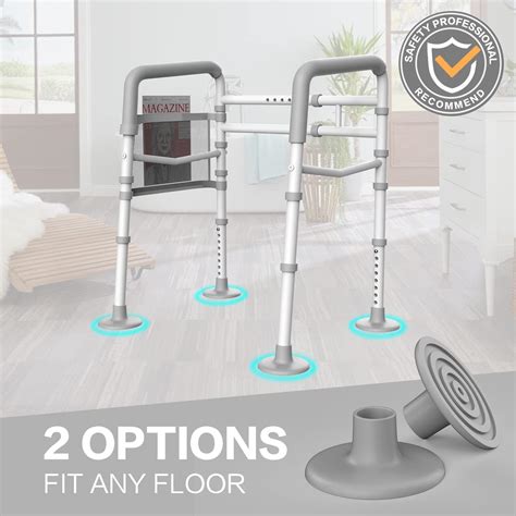 Buy Stand Alone Toilet Safety Rail - Adjustable Width & Height Fit Any ...