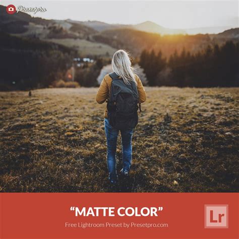 Free Lightroom Preset | Matte Color - Presetpro.com