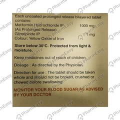 Gluconorm G1 Forte Strip Of 10 Tablets: Uses, Side Effects, Price ...