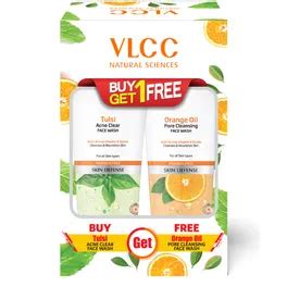 Buy VLCC Tulsi Acne Clear Face Wash, 150 ml (Buy 1 Get 1 Free) | 19 ...