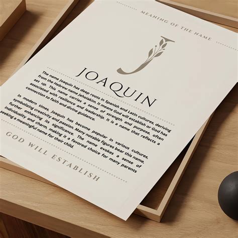 Joaquin Name Meaning Wall Art, Joaquin Name Origin Print Nursery Decor ...