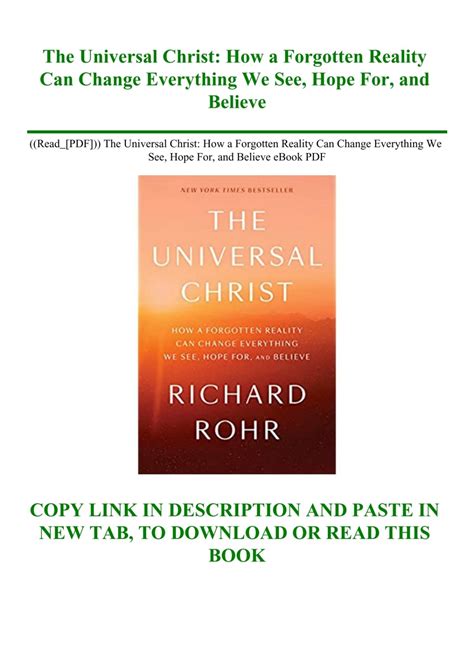 ((Read_[PDF])) The Universal Christ How a Forgotten Reality Can Change ...