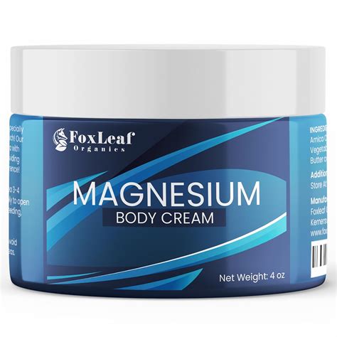Amazon.com : FOXLEAF Magnesium Cream - Support for Sleep, Leg Cramps ...