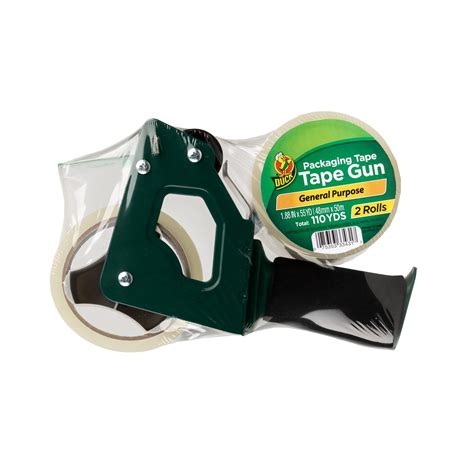 Duck General Purpose Packing Tape Gun with Foam Handle, Clear, 1.88 in ...