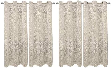 Buy Kuber Industries Flower Design 2 Pieces Sheer Door Curtains Linen ...