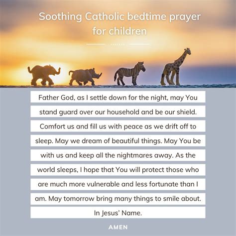 Soothing Catholic bedtime prayer for children – AvePray