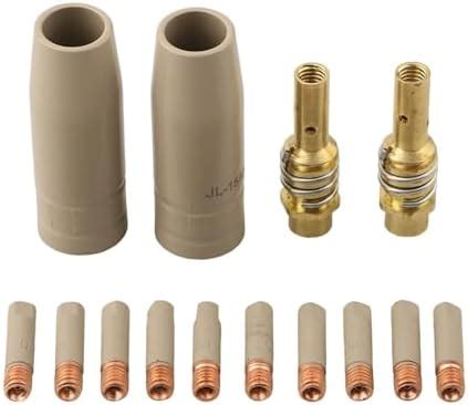 15AK Welding Torch Nozzle Kit - 14 Piece Set With Coated Protection ...