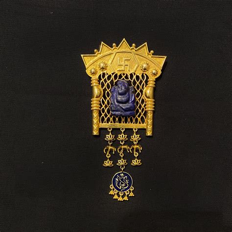 Blue Lapis Stone Ganesh Ji Pendant | Silver Pendant by Motifs India ...