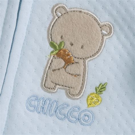Chicco Infants Embroidered Front Opening Babysuit Blue - Baby Suit ...