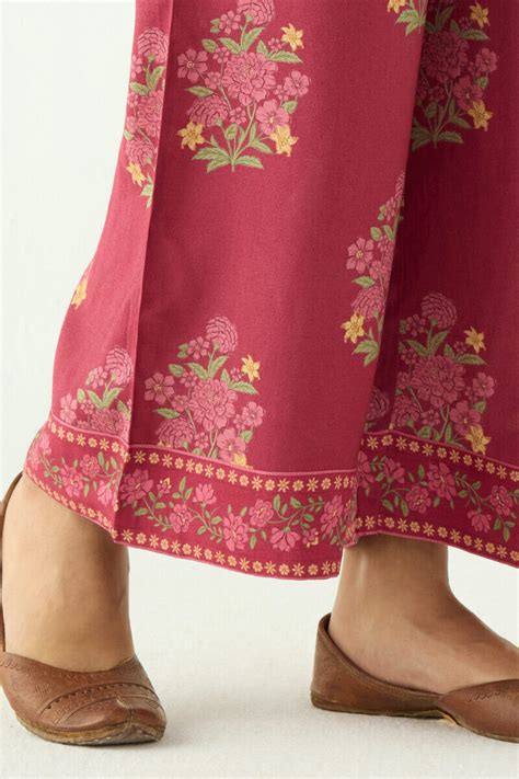 Buy Pink Printed Viscose Farsi for Women | Comfortable Pants | FGF25 ...