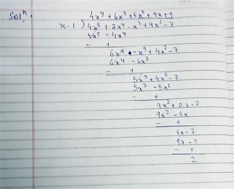 Using the long division method, determine the remainder when the ...
