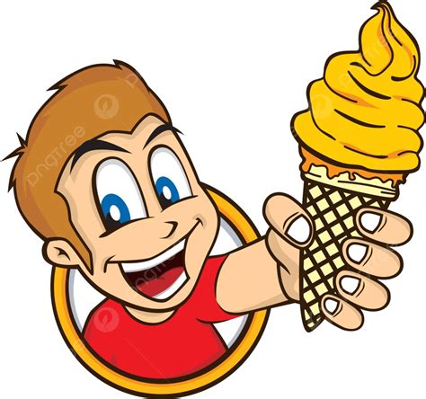 Cartoon Guy Holding Ice Cream Clip Art Thumbs Up Victory Vector, Clip ...