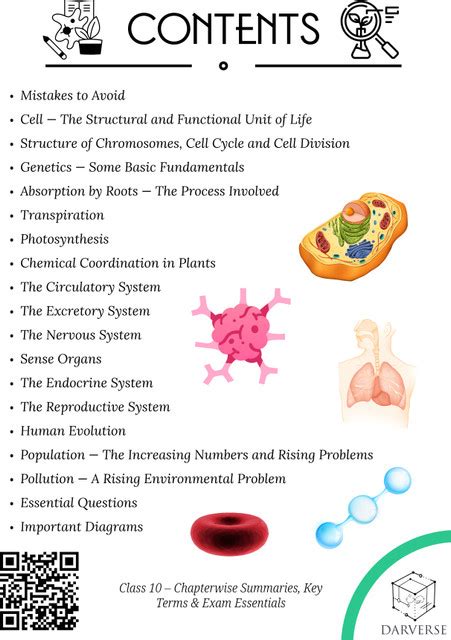 DARVERSE ICSE Notes for Class 10th Biology | All Key Concepts and ...