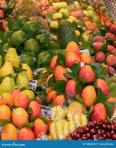 Mangoes Papayas and Limes stock image. Image of natural - 108630327