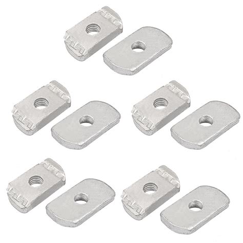 ELECTROPRIME M8 x 6mm Plastic Cover No Spring Plain Channel Nuts 10pcs ...