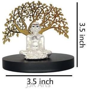 JSK ARTS Silver Plated Lord swami samarth|With Tree Idol for Car ...