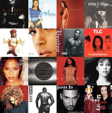 Classic 90's and 2000's R&B Album Cover Art Collage Kit (DIGITAL ...