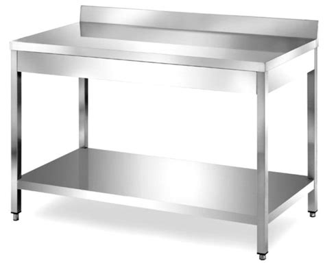Tables on legs with splashback with shelf board depth below 600 mm in ...