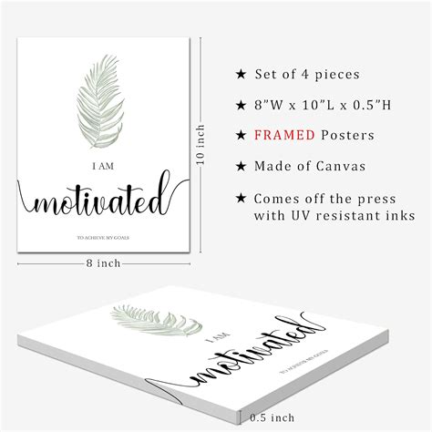 Buy Drsoum Inspirational Framed Wall Art,Boho Botanical Plant Wall ...