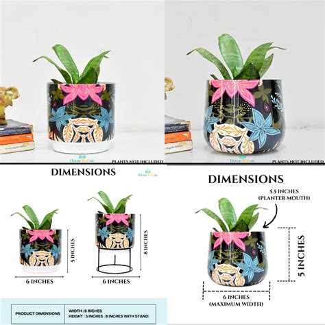 Buy Stylish Floral Fantasy Indoor Metal Planters - Super Saver Combo ...