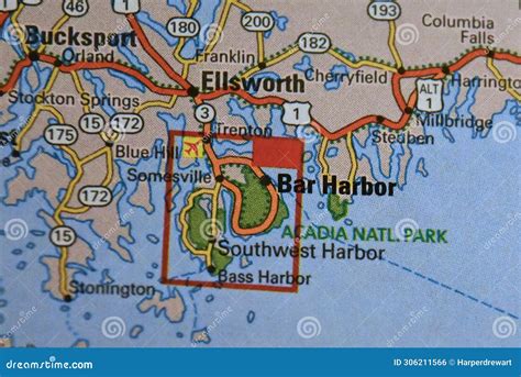 Map Of Bar Harbor Maine Area