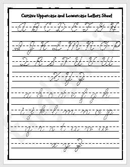 Cursive Uppercase And Lowercase Letter Tracing Worksheets ...