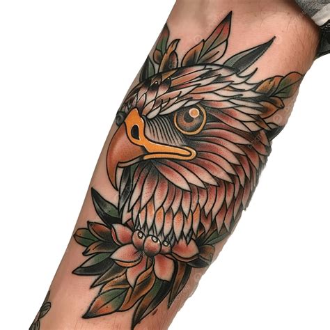 Traditional bald eagle tattoo | Orangetattooshop.com
