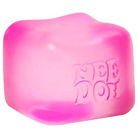 Schylling Nee Doh Nice Cube, Squeezable Dough Ball, Stress Relief Squishy Toy, Pink (1ct ...