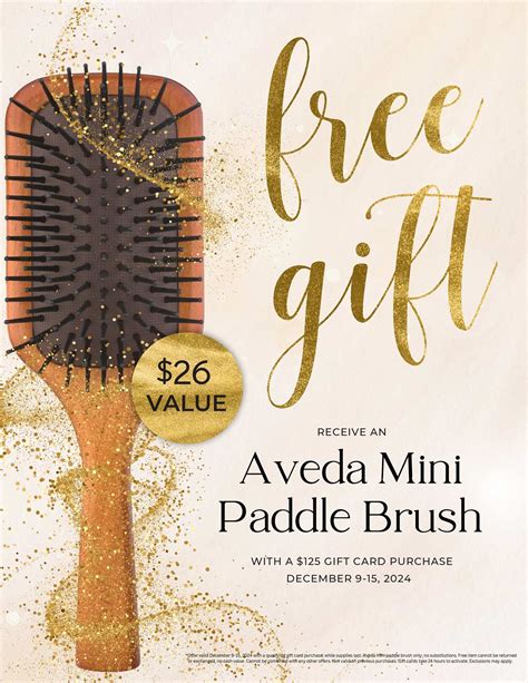 FREE AVEDA Mini Paddle Brush with Gift Card Purchase! — Brown Aveda ...