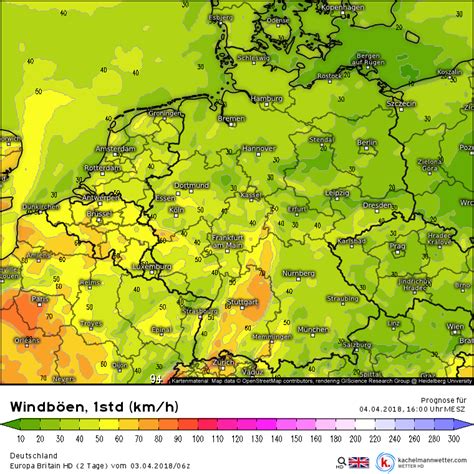 Update – Mittwoch Gewitter mit schweren Sturmböen möglich | Wetterkanal ...