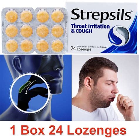 Buy Strepsils Lozenge Throat Irritation & Cough Relief Phlegm Mucus ...