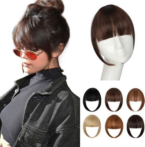 Amazon.com : Clip in Bangs Hair Extensions Hair Clip on Wispy Bangs ...
