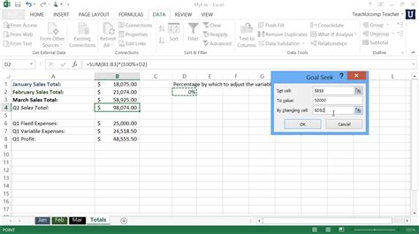 Goal Seek in Excel- Tutorial - TeachUcomp, Inc.