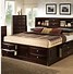 Image result for Modern Storage Platform Bed With 4 Drawers, Metal Bed Frame With Headboard, Ergonomically Designed/No Spring Box Needed - Black - Queen