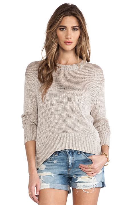 RACHEL ZOE Soho Dropped Shoulder Sweater in Silver | REVOLVE