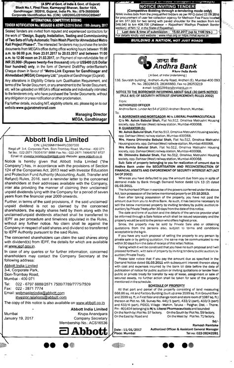 Published Notice | Abbott India Limited