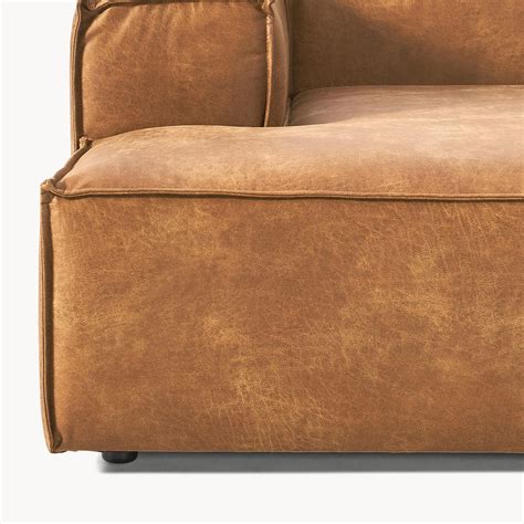 ElegantEdge 3 Seater Faux Leather L Shaped Sofa – Nestroots
