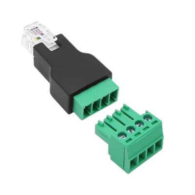 RJ11 6P4C Male to 4-Pin Screw Terminal Converter Adapter