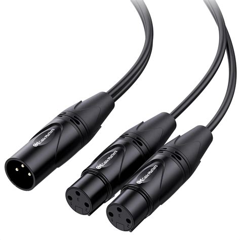 Cable Matters XLR Splitter Cable, Male to 2 Female XLR Y Cable - 18 ...