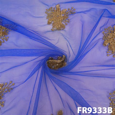 Embroidered Zari Net Fabric-FR9333 – Fabricroot