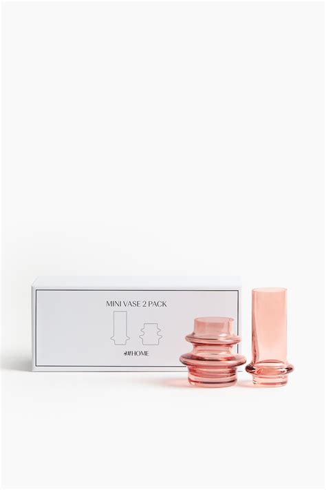 Pink 2-pack mini glass vases at H&M Home | H&M IN