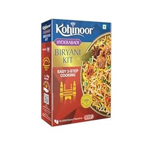 Kohinoor Basmati Biryani Kit Hyderabadi, 333g | Ready-to-Cook Authentic ...
