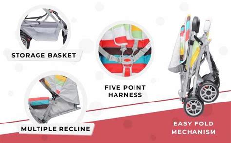 Lollipop Lite Rainbow Stroller with Reversible Handle - R for Rabbit