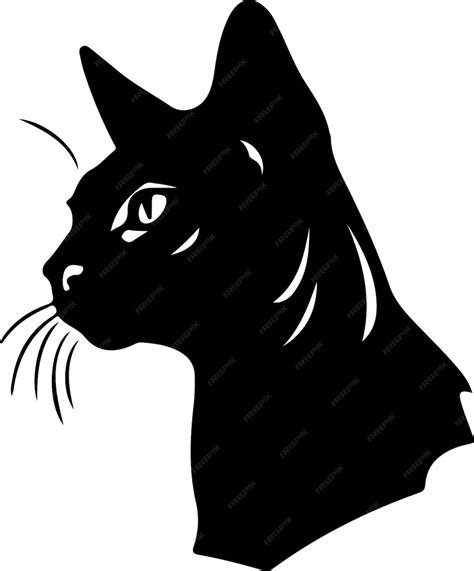 Premium Vector | Serengeti cat black silhouette with transparent background