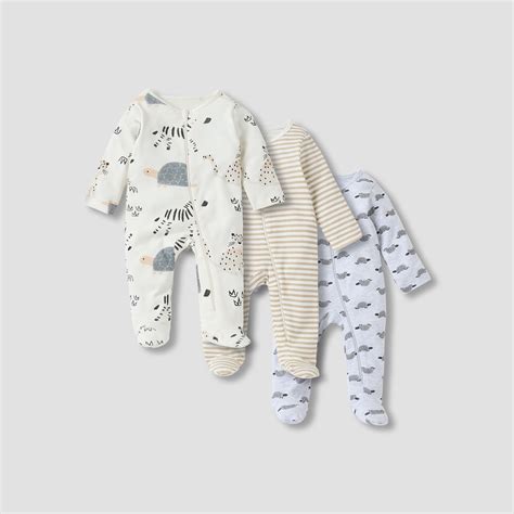 Buy Juniors Assorted Sleepsuit with Zip Closure - Set of 3 from Juniors ...