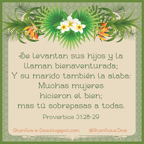 Glorifica a Dios: Proverbios 31:28-29